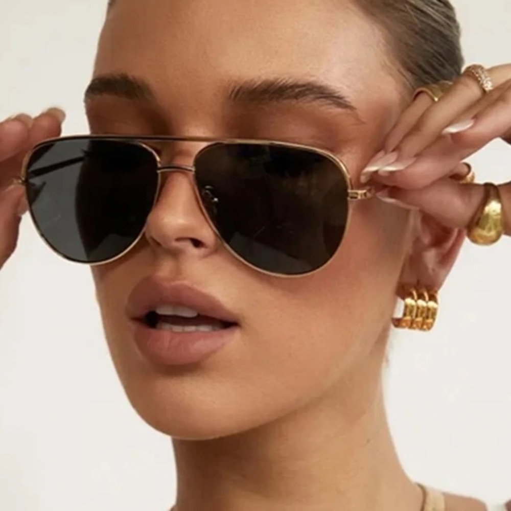 NEW! Banbe The Huntington aviator brown gold
